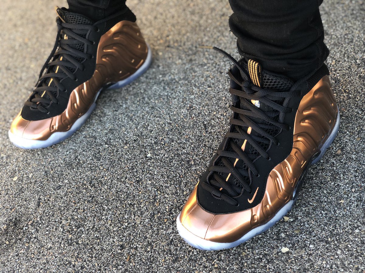 foamposite copper on feet
