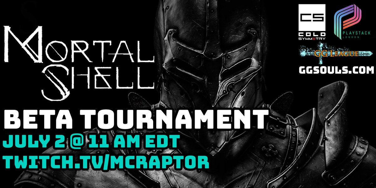 GG League is excited to announce the #MortalShell beta tournament on Thursday, July 2 @ 11 am EDT! 

Runners, format, rules &amp; how you can WIN a BETA KEY for <a href="/MortalShellGame/">Mortal Shell II</a> will be posted at ggsouls.com; live tournament at Twitch.tv/McRapt0r!