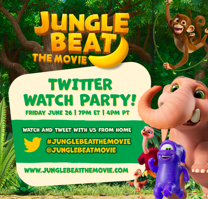 Join our #JungleBeatTheMovie watch party this Friday, June 26 4PM PT | 7PM ET 🎬 🍿 Plan an epic family movie night and tweet along with us for a chance to WIN prizes. Pre-order now: bit.ly/JungleBeatTheM… #AD <a href="/VeraSweeney/">Vera Sweeney</a>