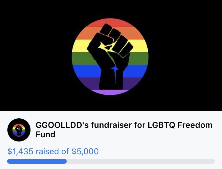 WOW YA’LL! Thank you so much for all of your generous donations this week! We’ve already raised over a thousand dollars for LGBTQ Freedom Fund! We’re still doin this till Saturday so please share and help us spread the love! facebook.com/donate/2845028…🖤❤️🧡💛💚💙💜 🖤