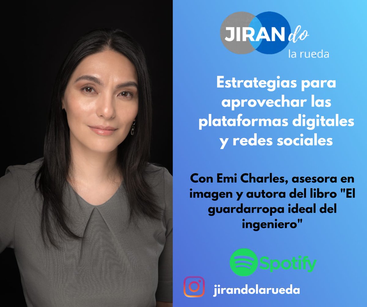 JiranMx's tweet photo. Los invitamos a escuchar nuestro episodio con Emi Charles: Estrategias para aprovechar las plataformas digitales y redes sociales. 
https://t.co/6RFHDYkBKW #imagenpublica #podcast #tecnologia #redessociales #instagram #facebook #mkt #spotify #jirandolarueda #mexico #digital https://t.co/xYRFaaa2ay