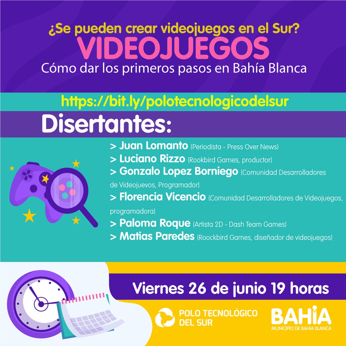 martinlarrea's tweet photo. Otra del @PoloTecnologico, esta vez sobre Video Juegos

Cc @cecom_uns @RamaIEEEUNS https://t.co/lQlouiaURN