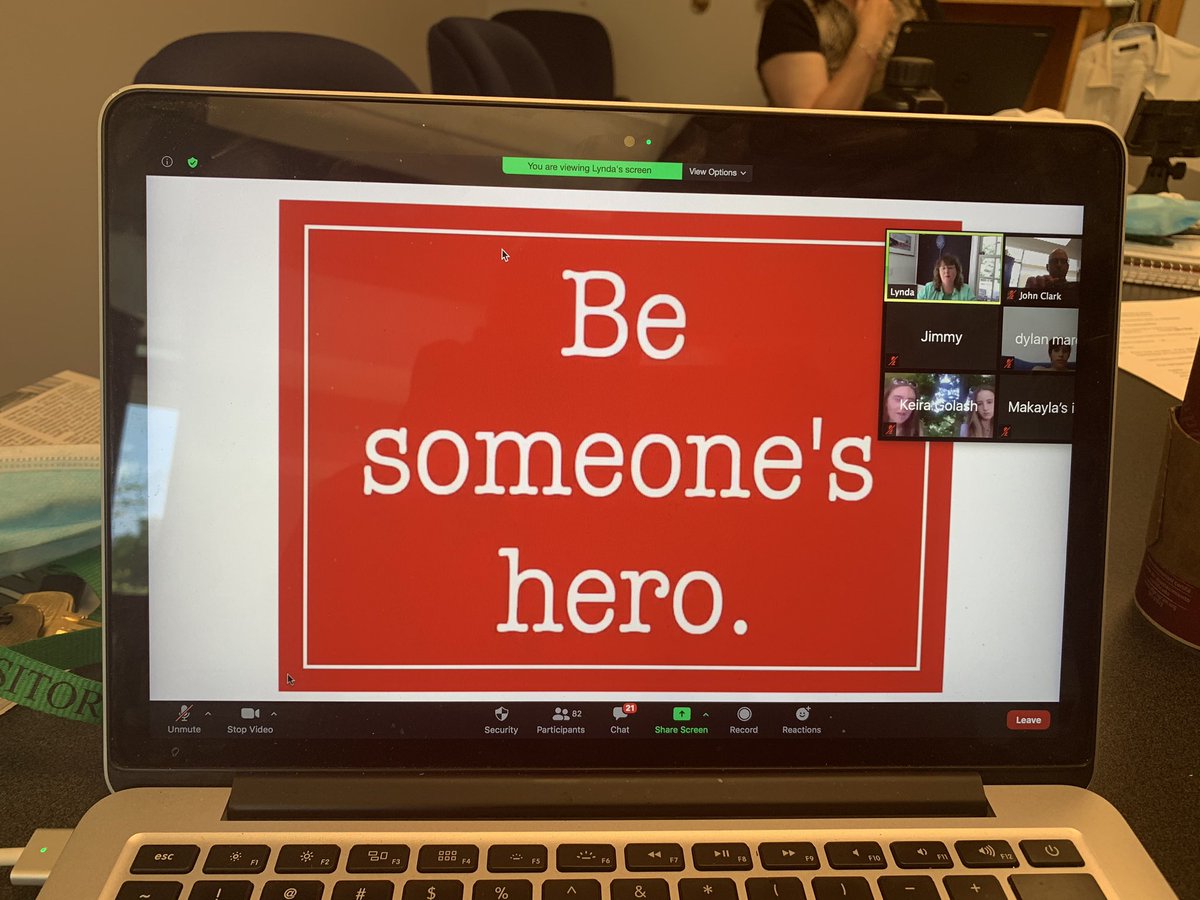 Thank you Lynda Mullaly Hunt for an amazing Zoom today. We loved it.