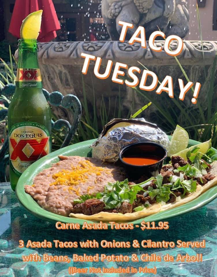 #tacotuesday special, we hope you’re hungry! #mexicanfood #mesilla #tacosarelife