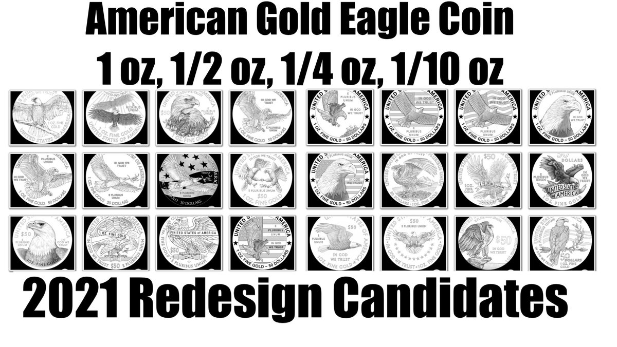 jameshenryand's tweet photo. #1 GOLD EAGLE COIN reverse redesigns 2021

https://t.co/iUS3ef30Oi ^^^Thx much to Chinese counterfeits &amp; Alibaba never policing or enforcing its own terms/agreements, ANTI-Counterfeit designs are coming in 2021, finally!

See 39 possible coin backsides:
https://t.co/aCELAv8b9s https://t.co/ts26lCJjpR