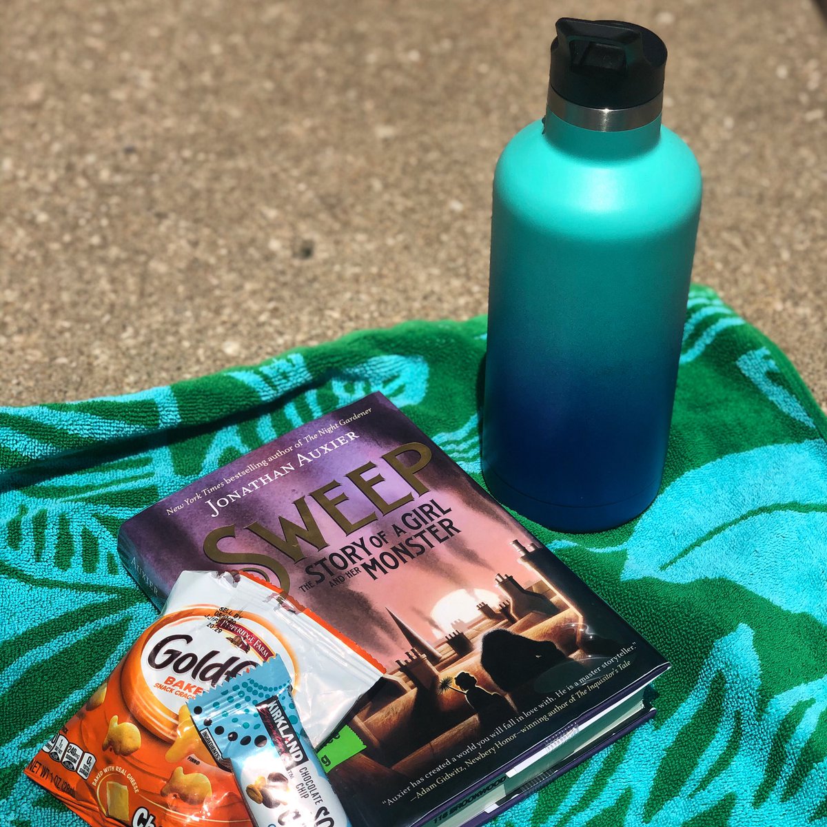 missmihelic's tweet photo. Poolside essentials while I’m reading my last book on the 20-21 William Allen White list! #currentlyreading #bklibrary #bkreaders #SMSDSummerReads https://t.co/uvcfr3Iq9q