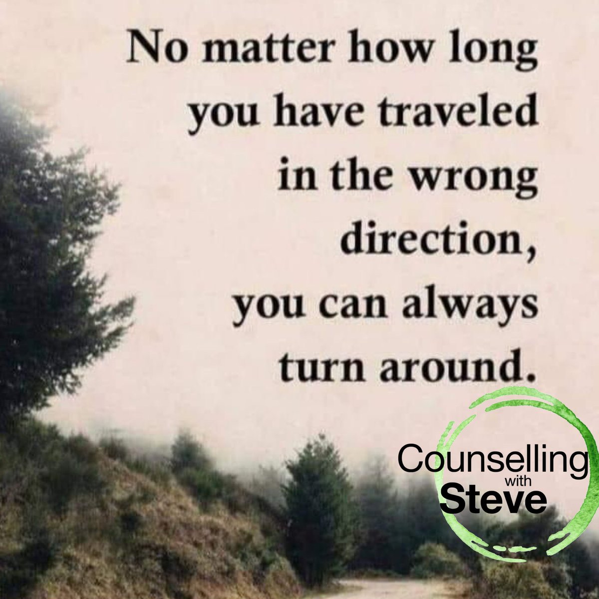 counsellingsr's tweet photo. It may seem like you’ve gone down a path with no way back but with support it can happen. #therapysession #turnlifearound #onlinecounselling #counselling #counsellors #redeeming #counsellingservices @counsellingsr https://t.co/toyjFS9bFq