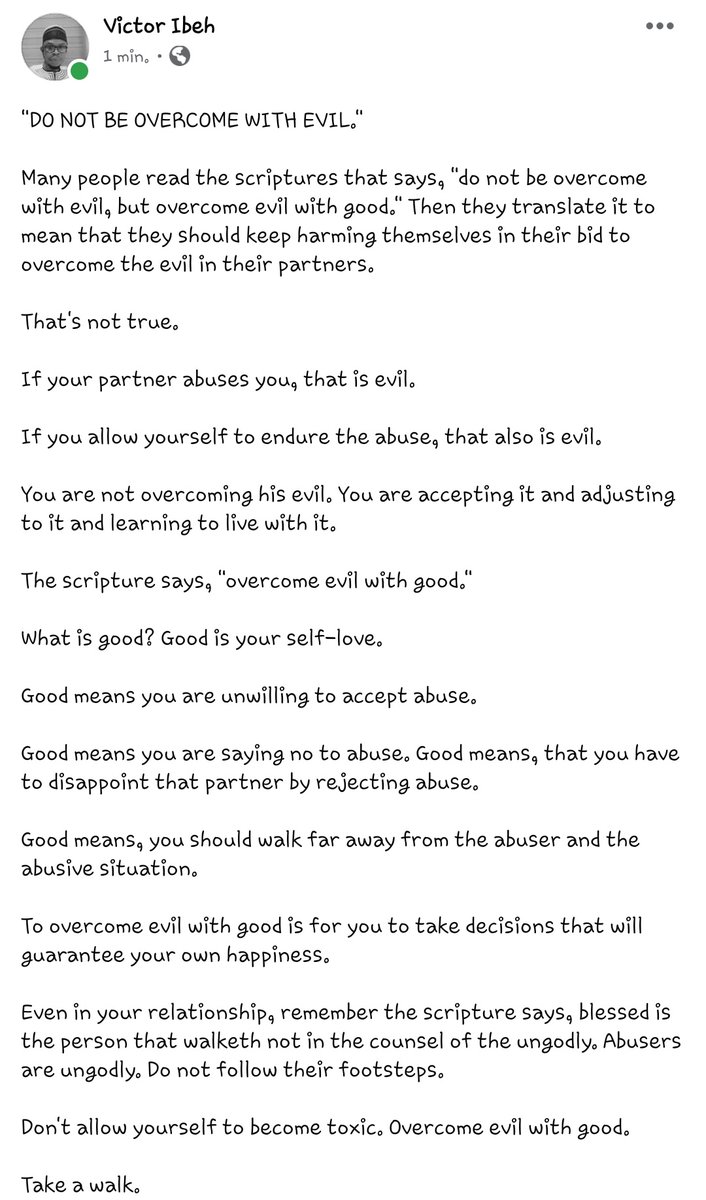 Ijaoplenty's tweet photo. Good Means you are staying alive for God to be able to use you!
Good means staying sane to fulfill the purpose why He created you!
Good means not enabling the abuser!
How louder can this get!
#deepstuff
#mentalsanity
#reflectionsofAroHa
#notoemotionalabuse
#notodomesticviolence https://t.co/ILF5e37APj