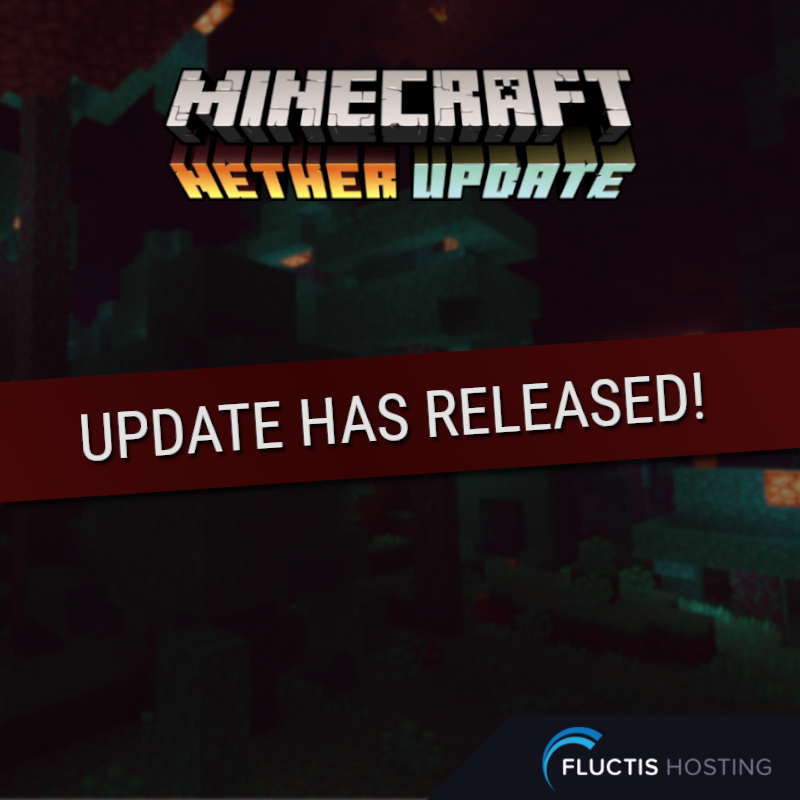 Fluctis's tweet photo. The Minecraft Java Edition 1.16 Nether Update is now live! A new adventure awaits in the overhauled nether!  Looking to rent a server for the update? We have you covered with our 50% off sale! 
https://t.co/DFOOfMvGv0

More Info:
https://t.co/2FQHgmYuRi https://t.co/8Tay4Jup4Z