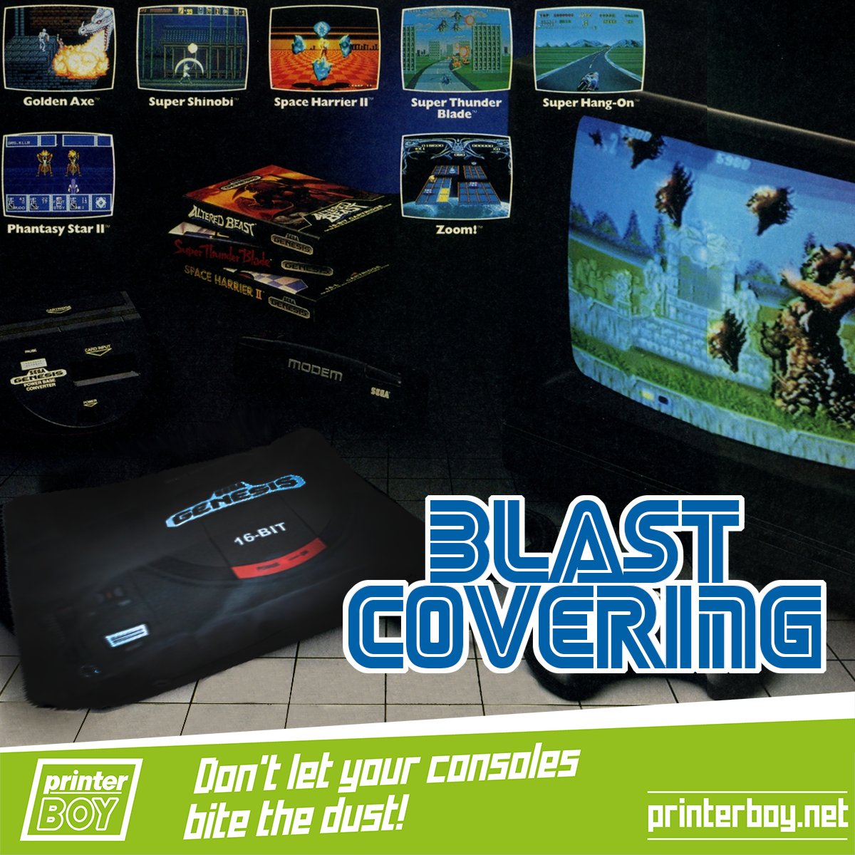 ThePrinter_Boy's tweet photo. PrinterBoy offers the best and most stylish dust covers to take care of you classic gaming consoles. Get your own at https://t.co/KDLVwVHRA9 π
#sega #genesis #blastcovering #blastprocessing #dustcover #printerboy https://t.co/BK98WpW91e
