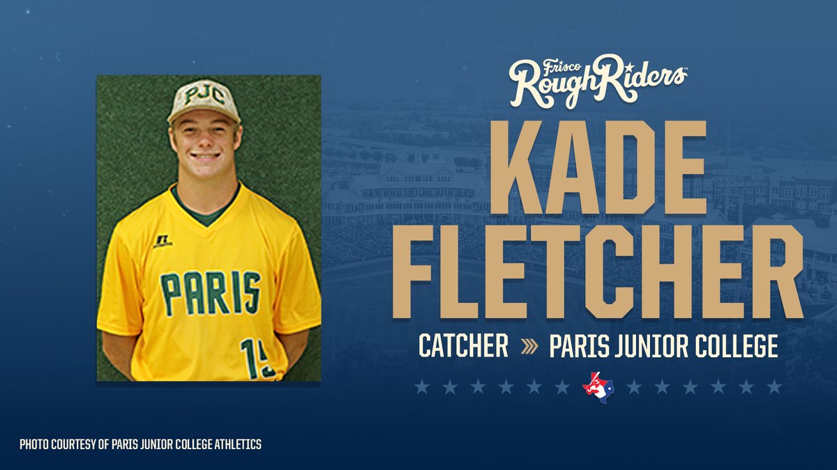 RidersBaseball's tweet photo. Welcome to Frisco, @KadeFletcher21! The @parisjc catcher will be joining the #TCLRiders this summer. https://t.co/KwHcLtQDy7