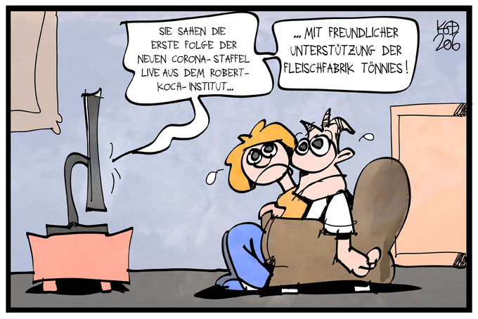 Lowe Wasserburg Teure Werbung Karikatur Koufogiorgos Covid19 Toennis Guetersloh