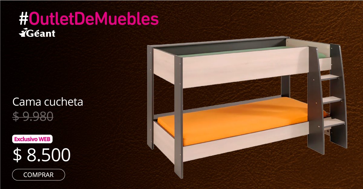 Hasta 50% OFF en muebles
Descuentos exclusivos online 
bit.ly/2CufAkh