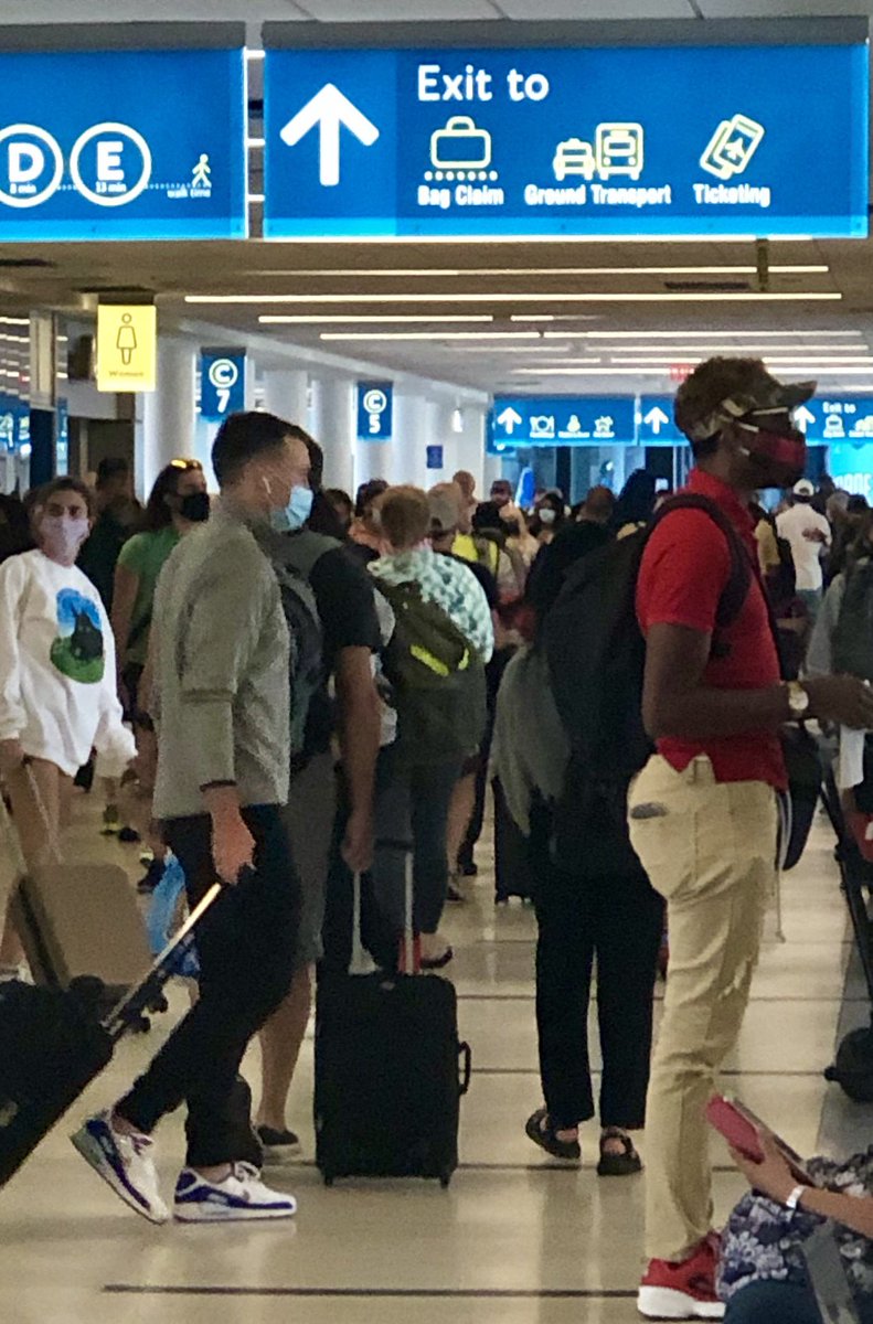 Someone sent me this image from Charlotte Airport.  He’s traveling for a funeral and there is zero social distancing and very few people wearing masks at the airport.  They seem to not know there is a pandemic!!?? <a href="/ChrisCuomo/">Christopher C. Cuomo</a> <a href="/andersoncooper/">Anderson Cooper</a> <a href="/donlemon/">bluesky</a> <a href="/CNN/">CNN</a> <a href="/cnnbrk/">CNN Breaking News</a>