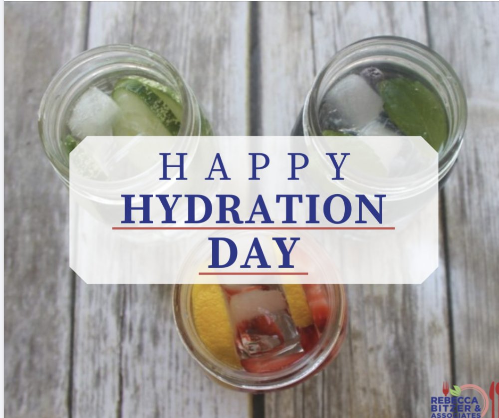Today is Hydration Day!
Tired of drinking plain old H2O? Check out our blog which gives 5 ways to make your water more interesting! 
rbitzer.com/5-water-altern…
#NationalHydrationDay