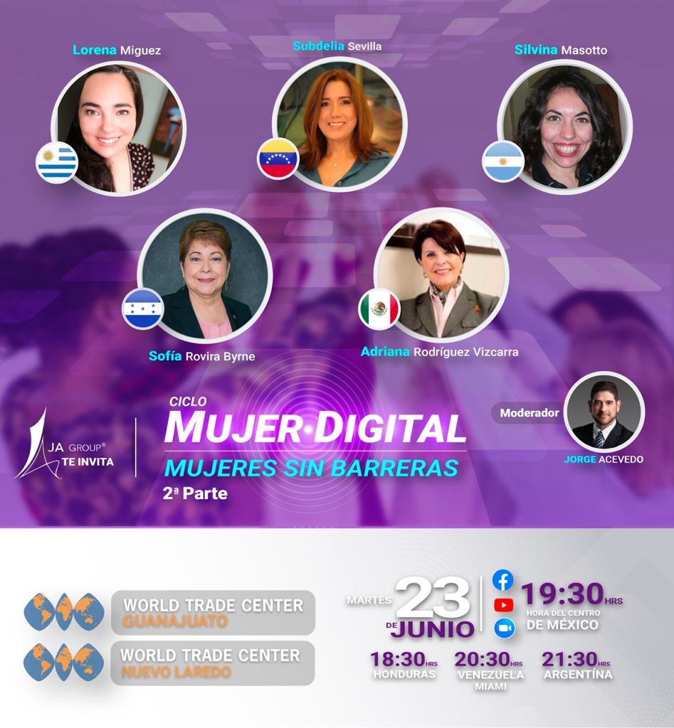 jacevedoalarid's tweet image. #MujerWTC con el Dr @jacevedoalarid 

La mujer empoderada se siente libre ante las adversidades. @wtcvalencia @WTCA @WTCNuevoLaredo @WTCColonia @wtcveracruz @WTCFreeZone @WTCBuenosAires 

Hoy, la segunda parte de #MujerDigital #MujeresSinBarreras 7:30pm facebook.com/jorgearturo.ac…