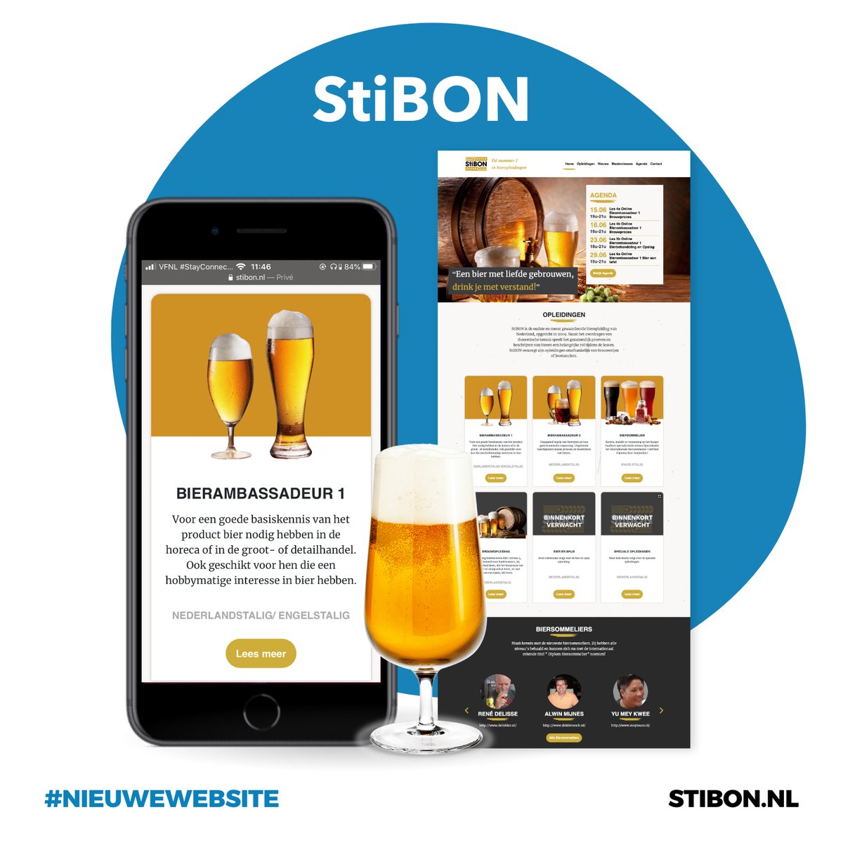 Trots. 🍻 Proost op de nieuwe website van StiBON. De oudste en meest gewaardeerde bieropleiding van Nederland. Nu #live in een vernieuwd jasje. Bekijk de website: cstu.io/e9706e
#biersommelier #bieropleiding