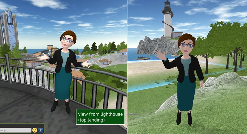 #iLRN2020 conference has been fantastic so far! Tons of new ideas to mull over, and I'm quite impressed w/the iLRN campus on #Virbela I *had* to take a couple of avatar selfies (these from Sun/1st day, my avatar has changed outfits since then ;-)