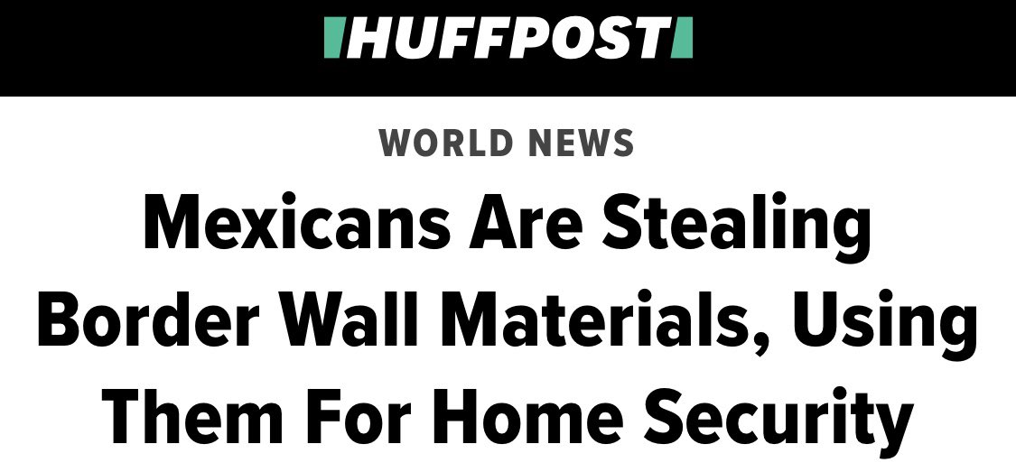 Trump landed in Yuma today to commemorate the completion of 200 miles of border fence, or as the Mexicans like to call it... free home improvement supplies!