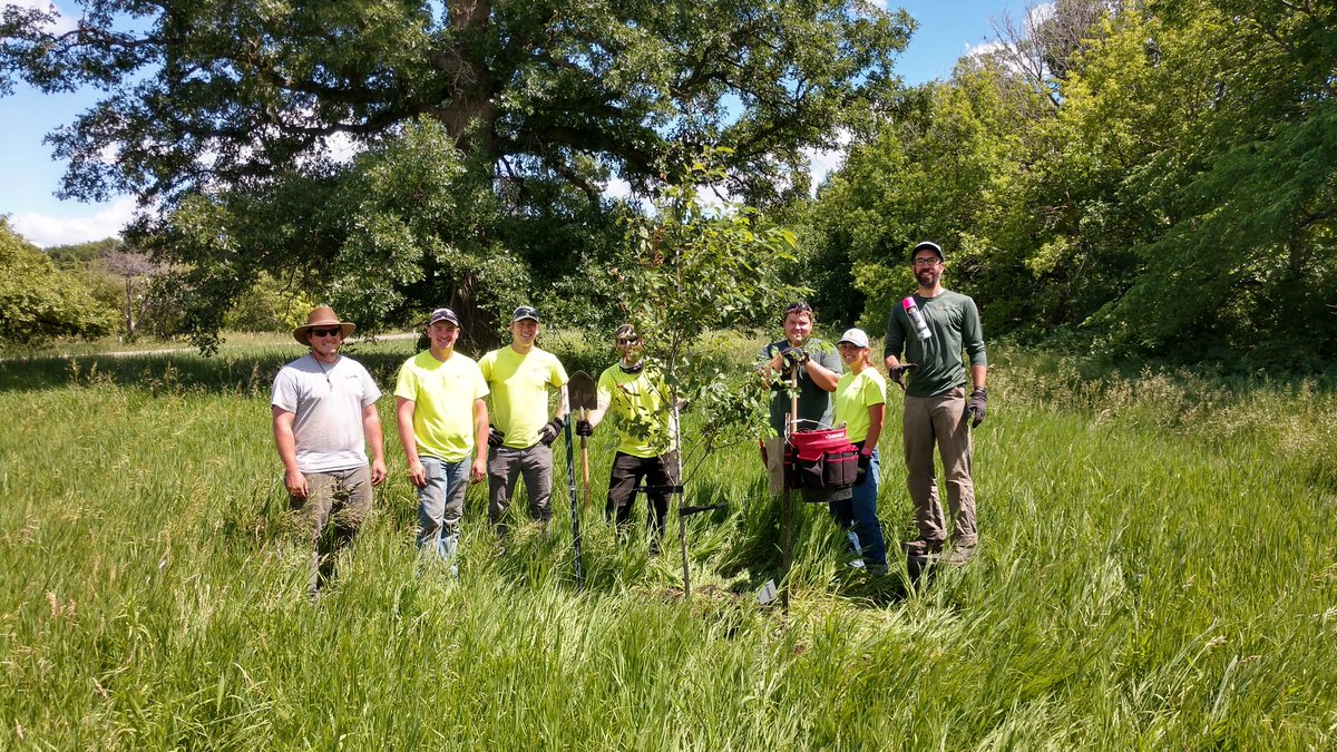 FargoParkAlec's tweet image. When you have a crew that works hard you can accomplish anything! The 2020 spring planting season is complete 🏁 #FargoParks #missioncomplete #treelife #crushinit