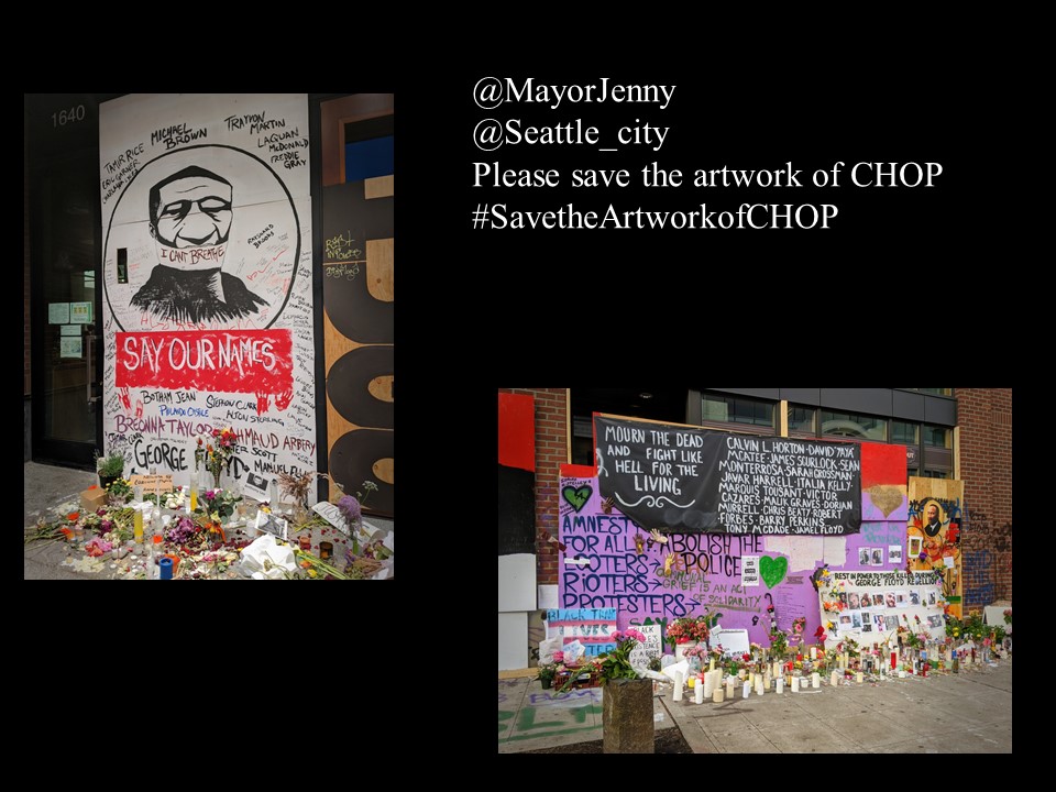 Help me get this hashtag to trend. #SavetheArtworkofCHOP <a href="/CityofSeattle/">City of Seattle</a> <a href="/SeattleCouncil/">Seattle City Council</a> <a href="/MayorJenny/">Jenny Durkan</a>
