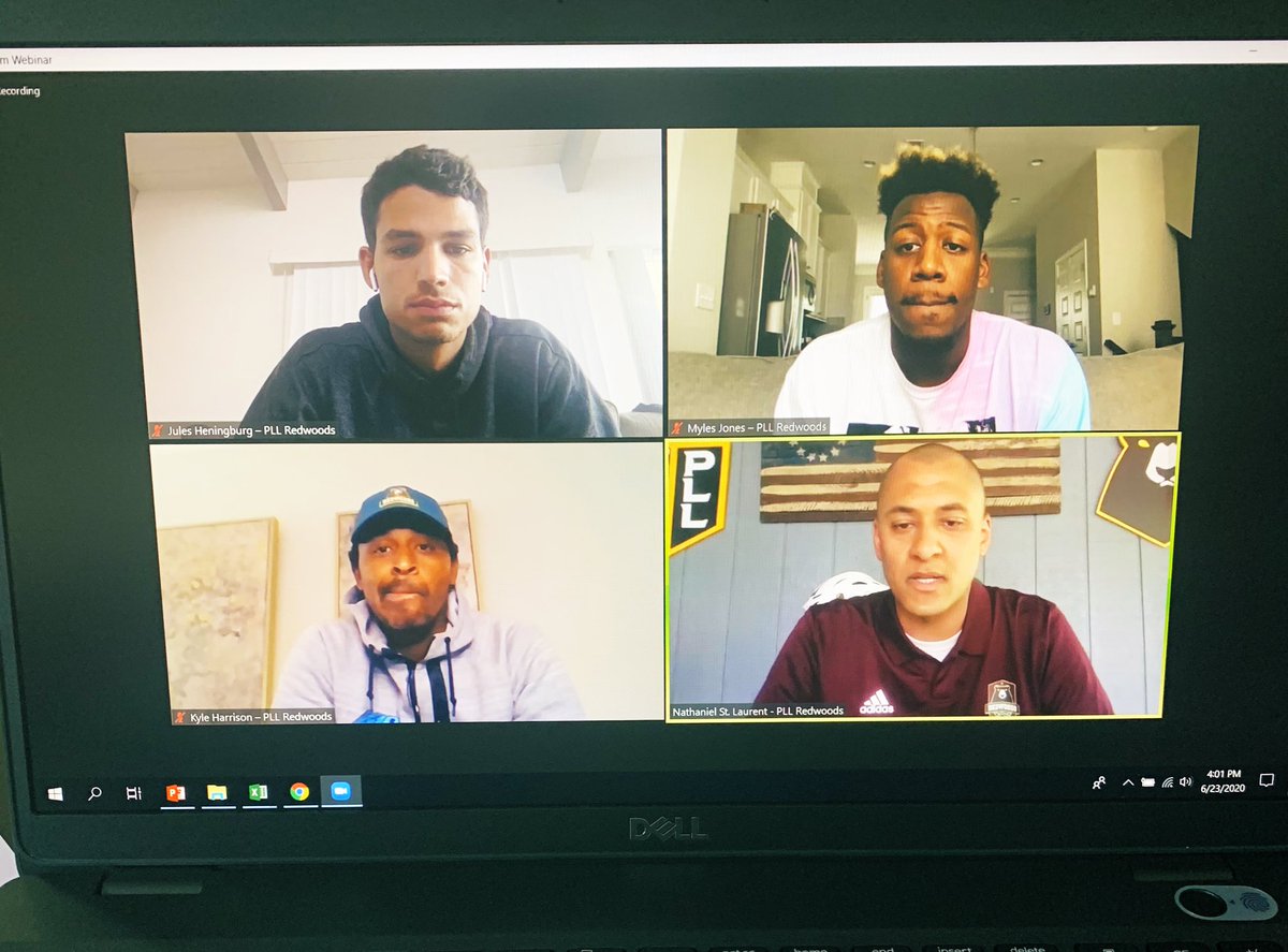 CoachMcrisco's tweet photo. Excited to hear from these guys. “Taking steps forward to be united as one”. @GuilfordIEC 

A conversation about diversity &amp; Inclusion in our sport of lacrosse. 

@Julesheningburg @MylesJones_15 @KyleHarrison18 @NatStLaurentPLL @coachesinsider @IMLCACoaches https://t.co/cux7rVUfEg