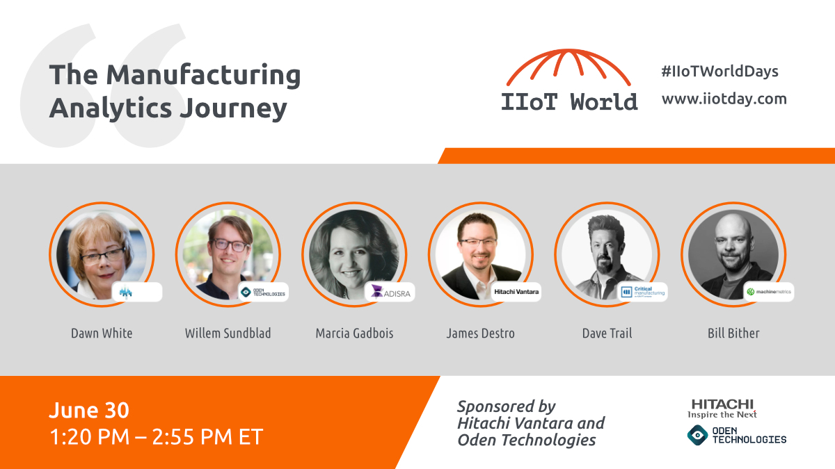 Join us at <a href="/IIoT_World/">IIoT World</a> on June 30 from 1:20-2:55pm, as our co-founder and ceo, <a href="/WillemSundblad/">Willem Sundblad</a>, joins the panel to discuss how to use machine learning to reduce waste and reach optimal production. #iiotworlddays #manufacturing To register, please visit: bit.ly/2Z0YIcK