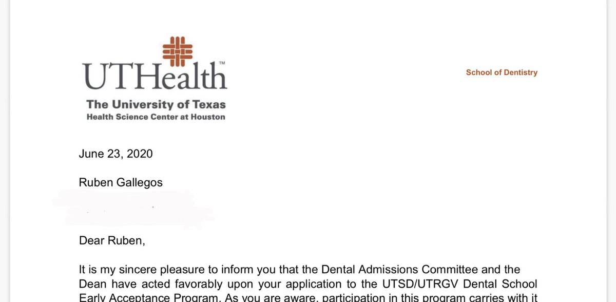RG31125's tweet photo. Blessed and Honored to be offered admission to the UT School of Dentistry in Houston’s Early Acceptance Program with my best friend. D.D.S. Gallegos and Sarquis on the way 🦷 @Seth_Sarquis https://t.co/syT41aUfId
