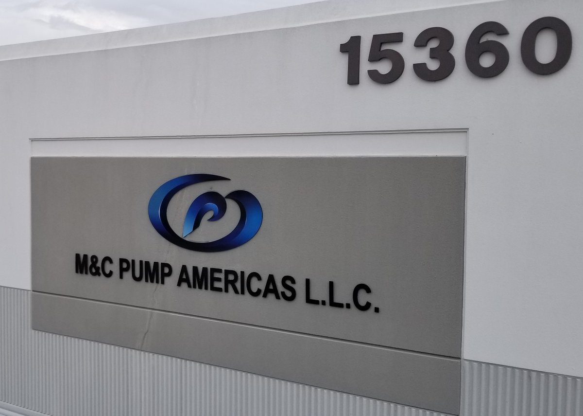 monarchsign's tweet photo. Quick flip on a sign repair for M&amp;C Pump America.  They lost part of their sign during a recent wind storm and asked Monarch Sign &amp; Graphics to help out getting it replaced.
#signrepair #houstonsign #sign #signcompany https://t.co/cLVwvtUspI