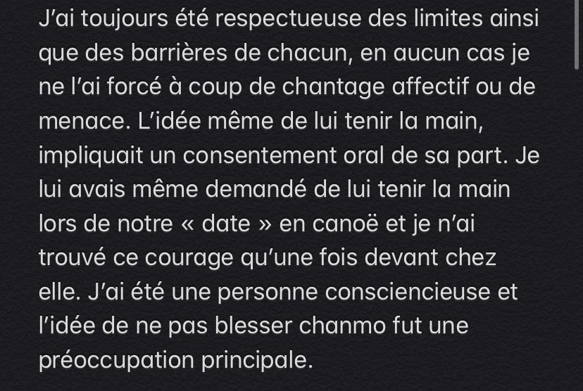 Depuis hier. Je souhaite donc avec cette « réponse » mettre fin à l’ensemble des menaces que j’ai pu recevoir. J’avais simplement besoin de temps. Je suis désolée.