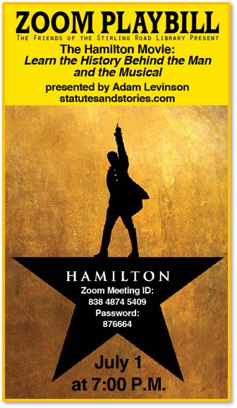 Ready for Hamilton? Adam Levinson is Back with a Zoom Playbill: Learn the History Behind the Man and the Musical - Our July 4th Gift to You From You! - <a href="/BrowardLibrary/">Broward County Library</a> mailchi.mp/113813968aa8/r…