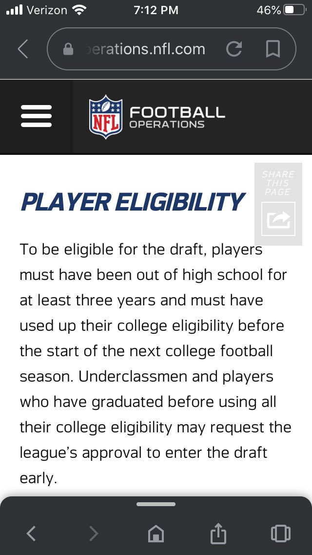 4.) There are simply no other alternatives for college football players if they want to go pro. The NFL requires players to be out of high school for a minimum of three years, or to obtain approval from the league.