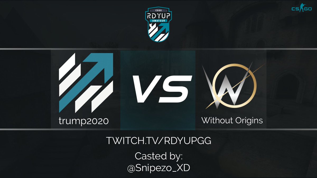 RDYUPgg's tweet photo. Tonights stream we have @WithoutOrigins_ VS trump2020 live at https://t.co/yUP4JOv2YS casted by @Snipezo_XD https://t.co/chWKfecq2w