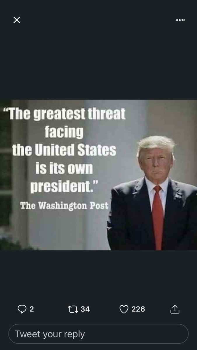 lucy5482's tweet photo. @fijneman_ron @realDonaldTrump #ButcherofAmericans obviously the artist has blown up the 3”x3” photo u provided @RepSwalwell @SpeakerPelosi @JoeBiden @SenSchumer @SenatorRomney #EveryonesLaughingAtYouDonald #PresidentDeath #TrumpGenocide #TrumpDeathToll #TrumpBodyCount #TrumpIsALaughingStock https://t.co/m79yn39dMU