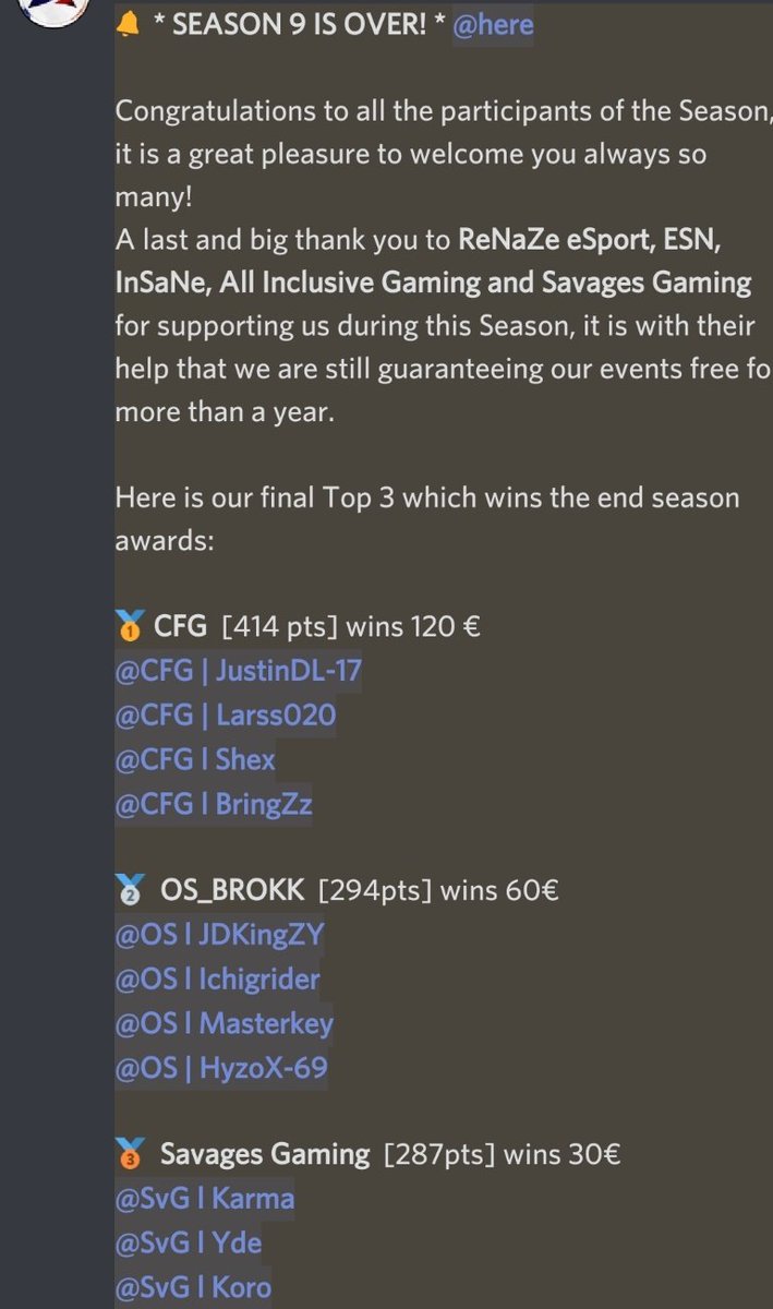 CFG_ComAndClan's tweet photo. Thank you for everyone who participated in any way and of course congratulations to our players ... Thank you from all of CFG !! 🥳❤🥳❤ https://t.co/YoMuMVOVWZ