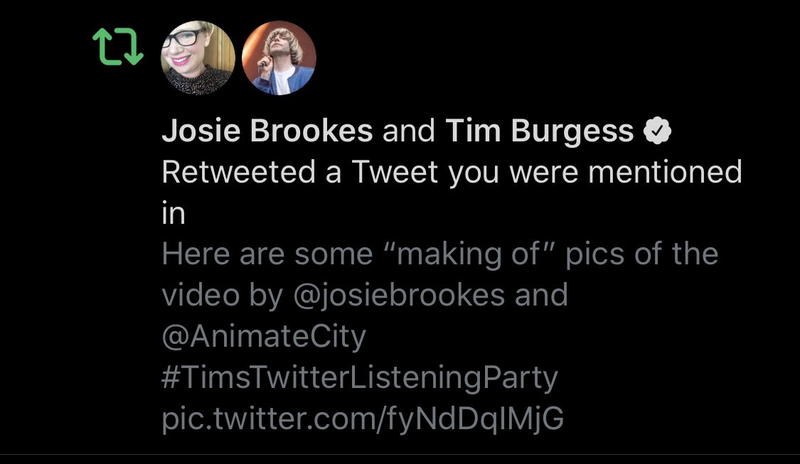 I missed out on all the #TimsTwitterListeningParty fun last night but was a bit giddy to see this on my walk home!! <a href="/Tim_Burgess/">Tim Burgess</a> checking out something we made is pretty exciting <a href="/JosieBrookes/">Josie Brookes</a>!!