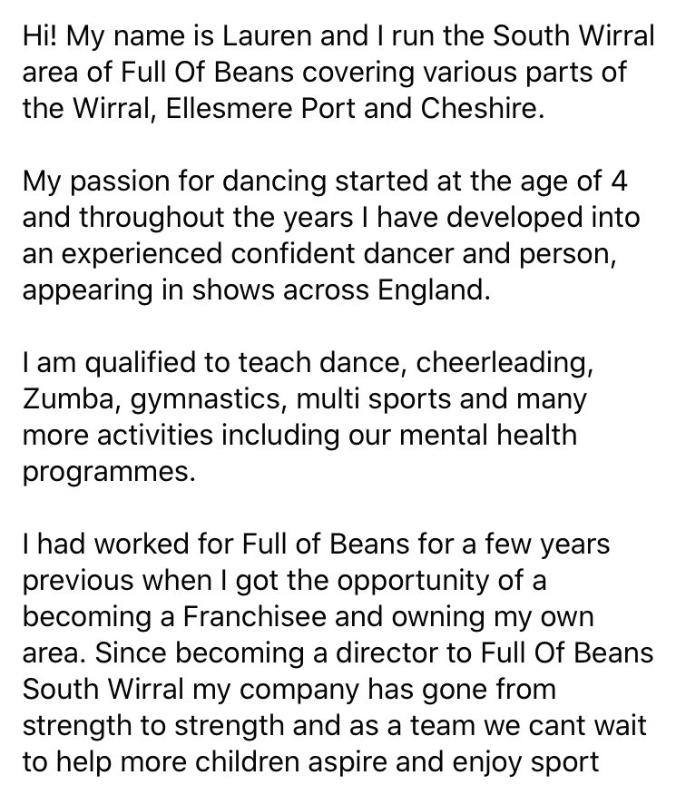 FULL OF BEANS CHILDRENS FITNESS&SPORT SOUTH WIRRAL tweet media