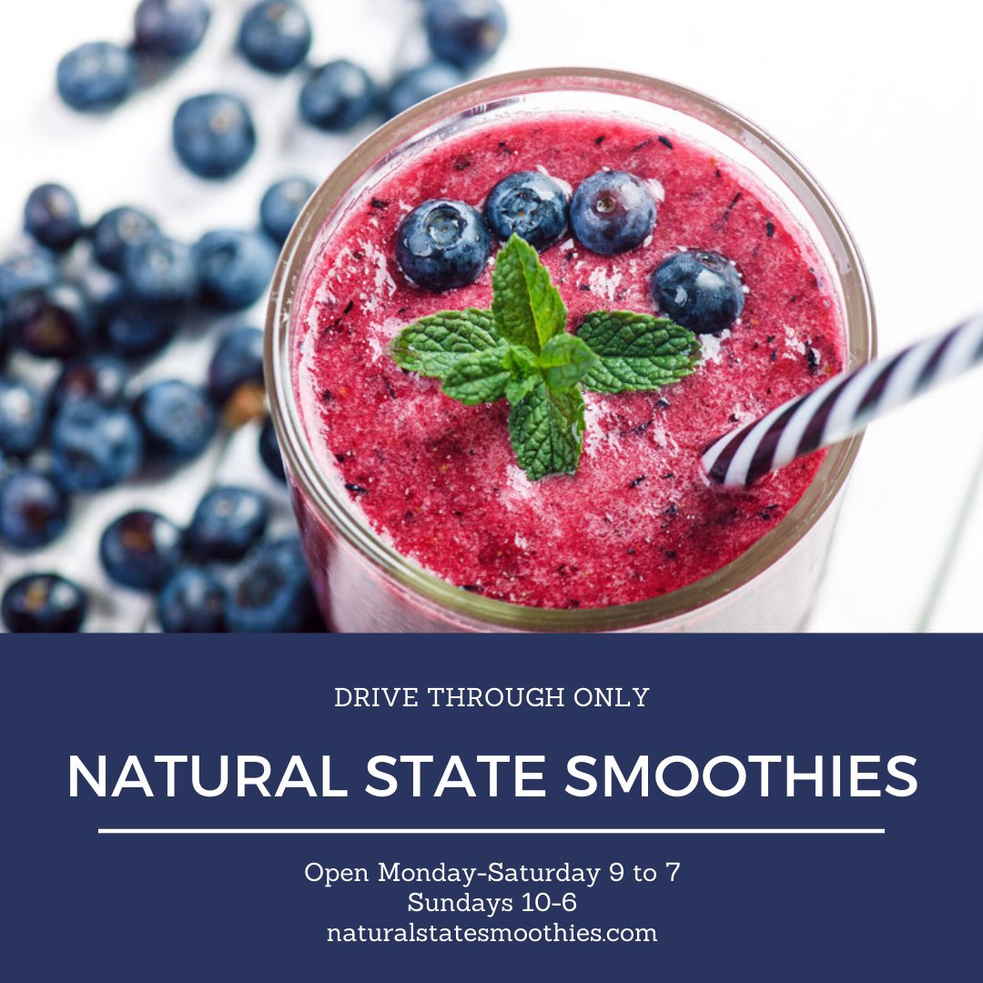 SmoothiesState's tweet photo. While our lobby may be closed, our drive through is still open to serve you 7 days a week! https://t.co/thyr7xT09E