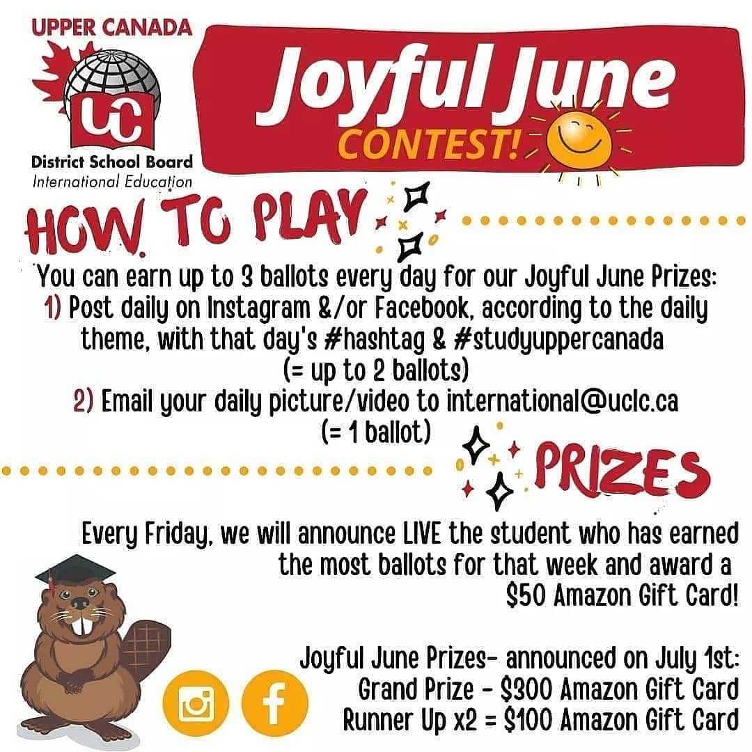 StudyUpperCan's tweet image. It's #TravelTuesday!
Share/Email a picture from your favourite place to visit in Canada
Earn up to 3 chances to win if you:
Share on Facebook, Instagram, and email the picture/video to international@uclc.ca

THANK-YOU &amp;amp; GOOD LUCK!
#studyuppercanada