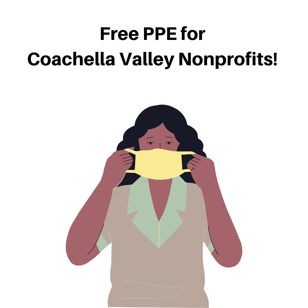 RAPFoundation's tweet photo. FREE PPE For Coachella Valley Nonprofits. Click the link to find out more! https://t.co/55u7FtR6Em https://t.co/ZzLR5mEDEc