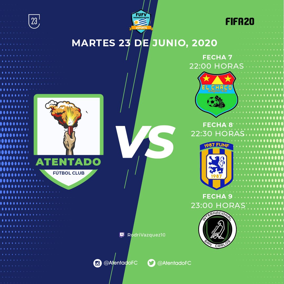 AtentadoFC's tweet image. Hoy vuelve la actividad oficial por la Divisional E de @FUFVeSports. Jornada triple para nuestro equipo contra rivales muy duros.

#VamosAtentado!