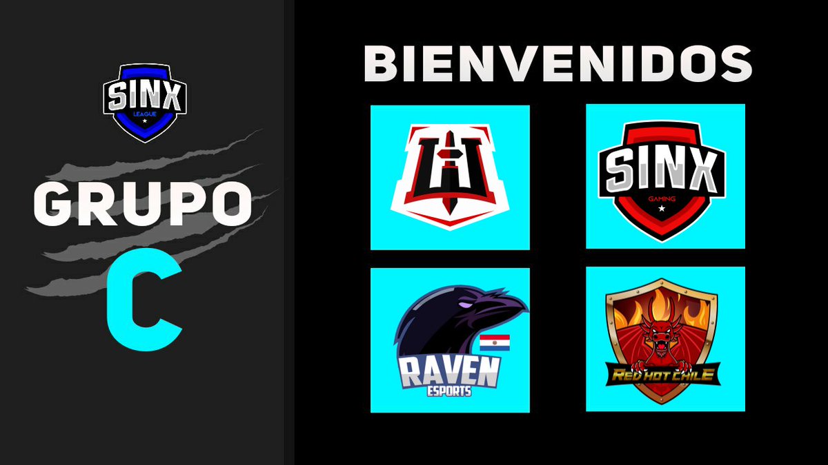 #BS | GRUPO C

Tenemos al grupo C donde los 4 equipos darán todo para llevarse la copa🔥.

⚔@WendGG_ 
⚔<a href="/SINXgg_/">SINX #T2 (en 🏡)</a> 
⚔@EsportsRavensBS 
⚔@TeamRHC_BS 

¡BIENVENIDOS!🥳