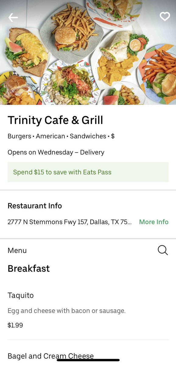 my dad is a small business owner of a café off of I-35 and Inwood road in Dallas.he got hit hard by covid and isn’t making much. he comes home everyday sad about it and it makes me sad. His café is called Trinity Café &amp; Grill and he’s on Uber Eats. A retweet could help out a lot.