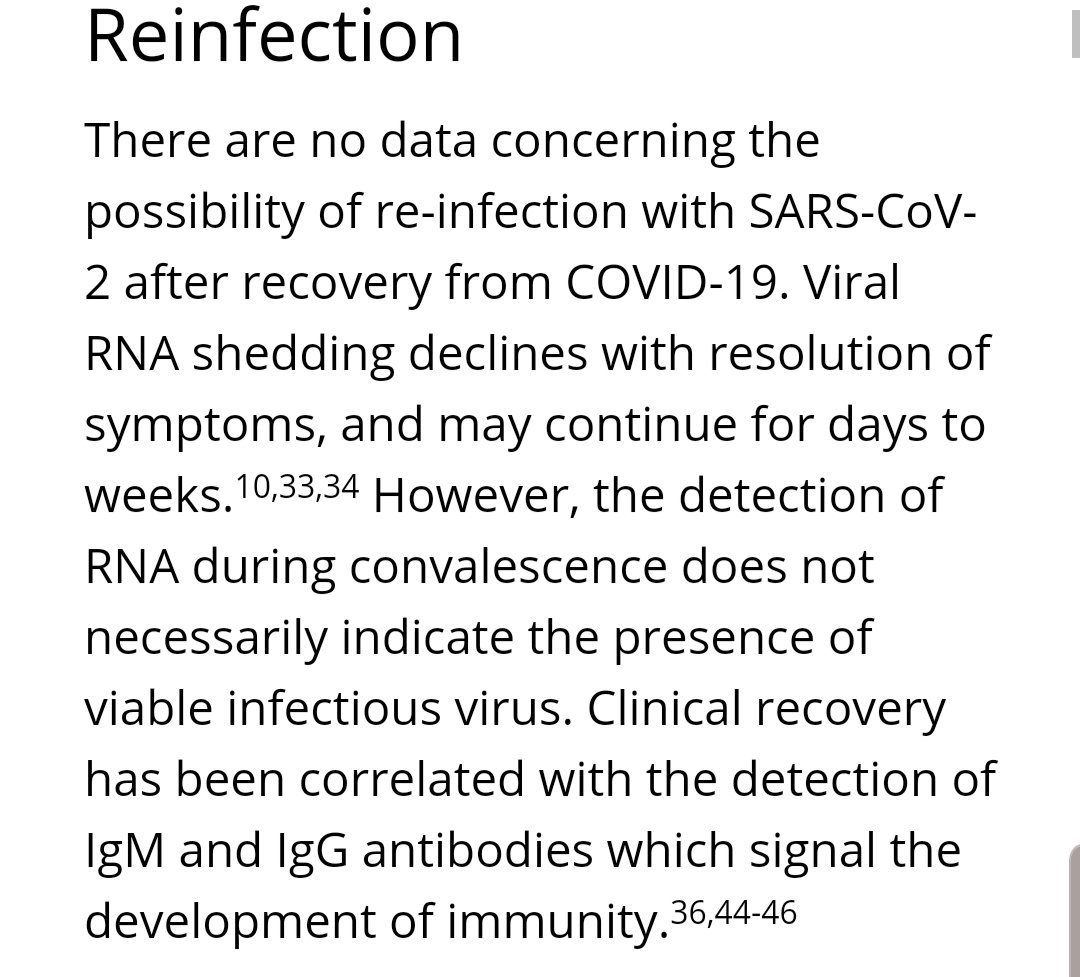 DrPacoMoreno1's tweet photo. Hasta el momento no hay evidencia de reinfección en personas recuperadas de la infección por #COVID2019. Así lo informó la CDC y debe de ser otro motivo de esperanza. La inmunidad no sabemos cuánto durará, esperemos que sea similar a la del SARS 1 y MERS, de 12 a 18 meses. https://t.co/f0gCJtPBVv