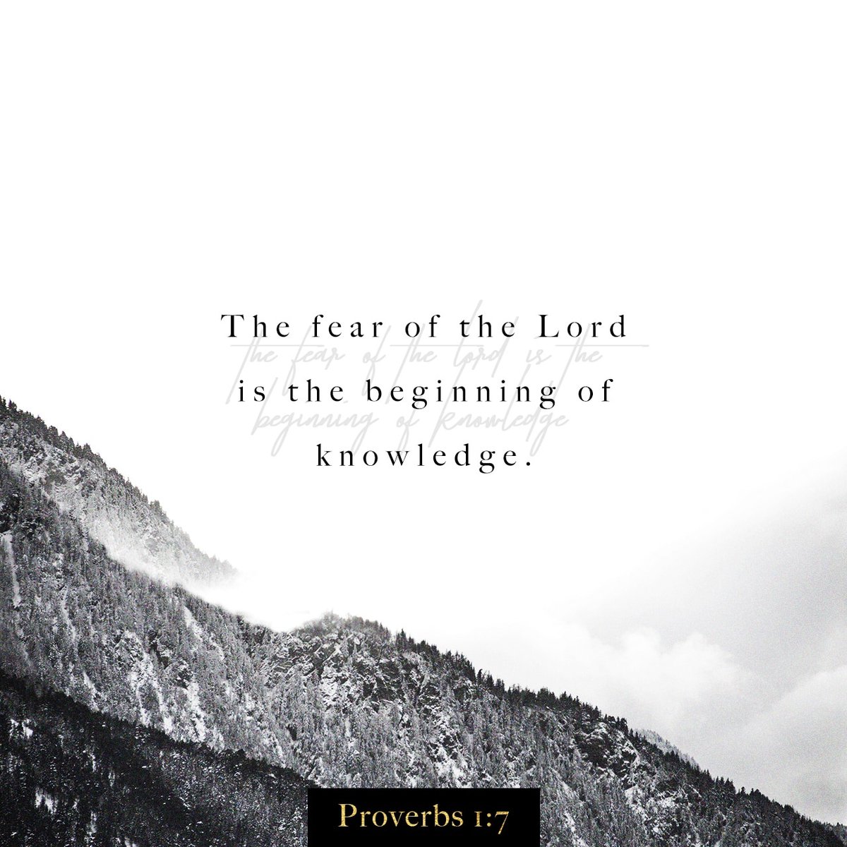 YouVersion's tweet photo. The fear of the LORD is the beginning of knowledge, but fools despise wisdom and instruction. - Proverbs 1:7 https://t.co/JT31yzXr3R