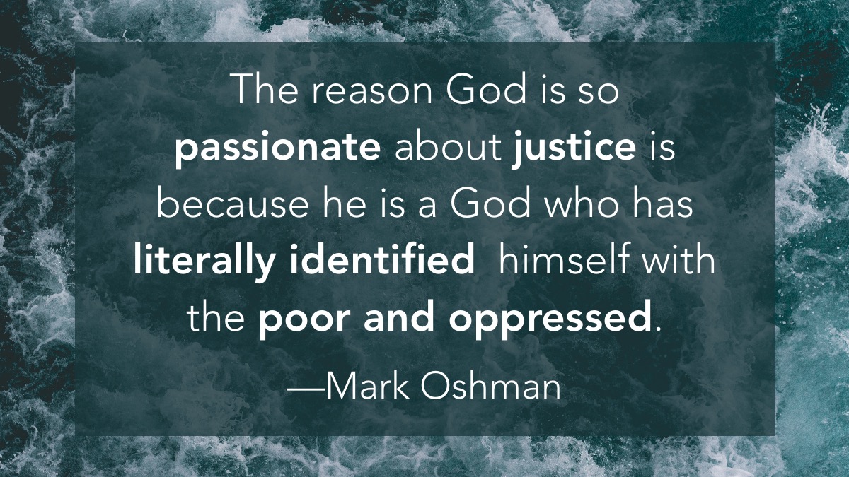 “The reason God is so passionate about justice is because he is a God who literally identified himself with the poor and the oppressed.” Watch the full sermon on our website (link in bio).