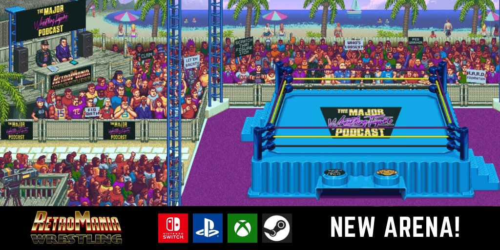RetrosoftStudio's tweet photo. In case you missed it earlier, the @MajorWFPod arena is coming to RetroMania Wrestling! That ring looks 🔥

@myers_wrestling @TheMattCardona https://t.co/PjZobKy5E2