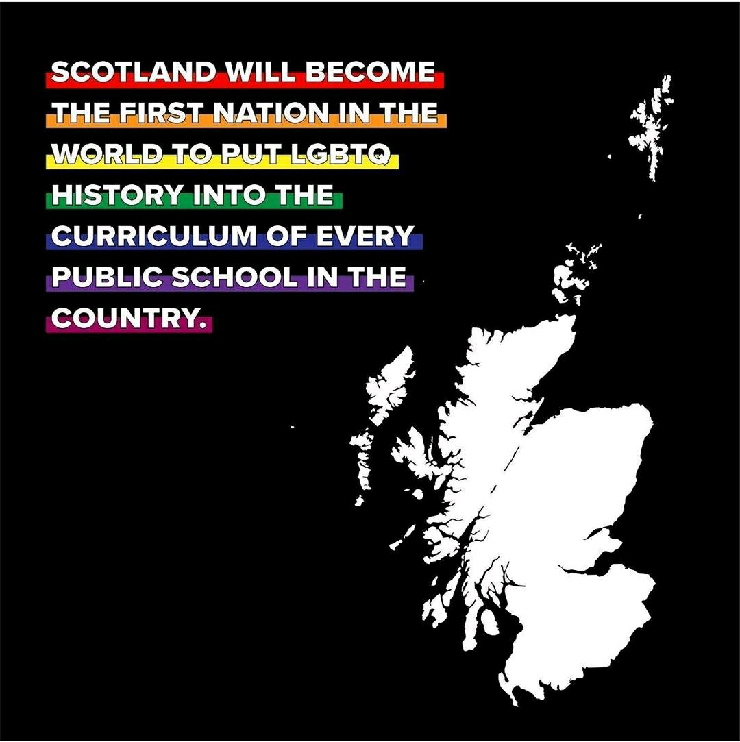 the_female_lead's tweet photo. Scotland will become the first nation in the world to put LGBTQ history into the curriculum of every public school in the country 👏

Via @femalequotient https://t.co/1zHRgmkjh9
