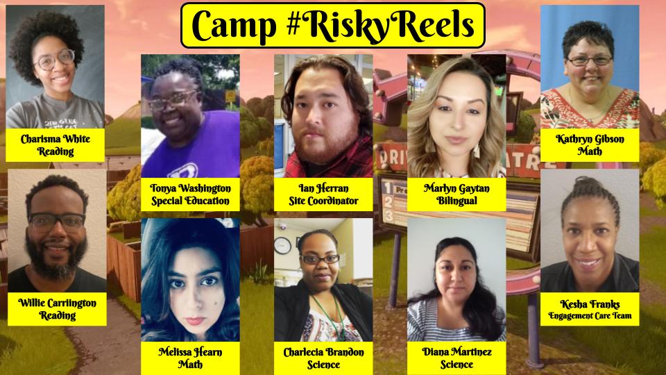 #RiskyReels is pumped for our #AldineSummer camp Edventure! @MHearn132 @cwhite_parker <a href="/Charlecia13/">Charlecia</a> <a href="/Carringtonwj/">Willie Carrington</a> <a href="/tlwashington82/">Tonya Washington</a> <a href="/KRUGibson/">Kathryn Gibson</a> <a href="/franks_kesha/">Kesha Franks</a> <a href="/MsMGaytan/">Ms. MGaytan</a> <a href="/damartinez01/">Martinez</a> are ready to begin! #ChooseYourLanding