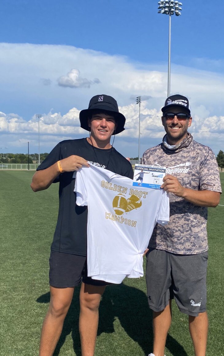 Thanks for the great weekend <a href="/KickingWorld/">Kicking World Kicking Camps</a> Won 1st place in the Kickoff, Field Goal, and Punting competitions for 10/11th grade. And was #1 OVERALL in kickoff hang time and distance for all campers. #hotprospect #triplethreatchampion #goldenbootchampion